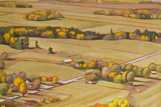 October Glow - acrylic on canvas, 31 x 31 in, 79 x 79 cm, 2009, SOLD