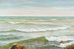 Fresh Wind, acrylic on canvas, 30 x 48 in, 76 x 122 cm, framed, $3800