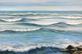 Freshwater Ocean, acrylic on canvas, 48 x 72 in, 122 x 183 cm, $6700