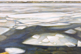 Breaking Loose, acrylic on canvas, 36 x 36 in, 91 x 91 cm,, framed, $3500