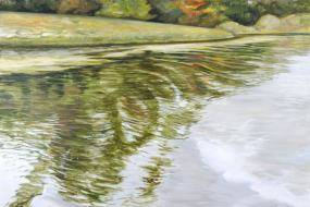 Freshwater Reflections, acrylic on canvas, 48 x 60 in, 122 x 152 cm, $6000