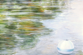 Haven, acrylic on birch panel, 36 x 40 in, 91 x 102 cm, framed, $3900
