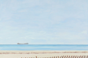 Phantom Ship, acrylic on canvas, 30 x 30 in, 76 x 76 cm, framed, $2700