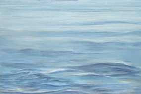 Spirit Ship, acrylic on birch panel, 24 x 18 in, 61 x 46 cm, framed, $1400
