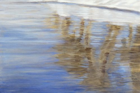 Spring Ice, acrylic on canvas, 18 x 36 in, 46 x 91 cm, framed, $1900