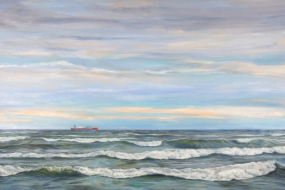 The Power of Water, acrylic on canvas, 48 x 84 in, 122 x 213 cm, $7600